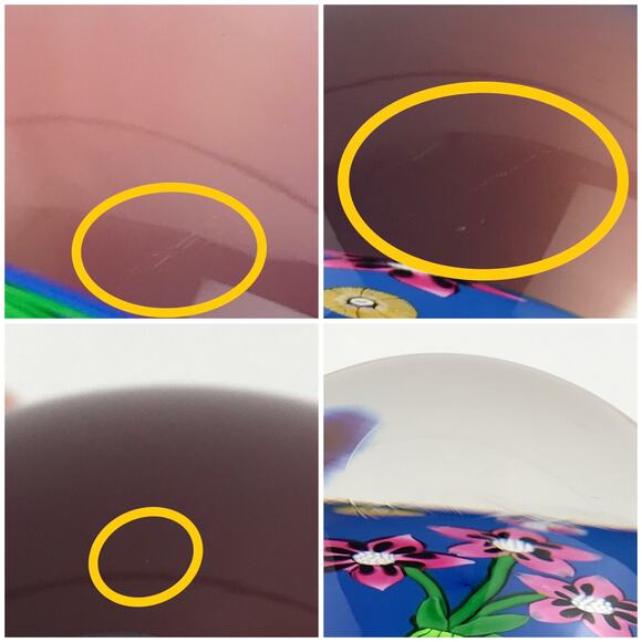 Perthshire 1984A Flower Pot Lampwork Flowers in Vase Millefiori Cane Paperweight - Picture 10 of 11